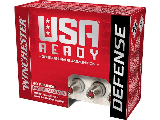 752374.jpg Winchester USA Ready Defense Ammunition 9mm Luger +P 124 Grain Hex-Vent Jacketed Hollow Point - Image 1