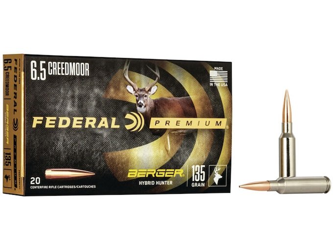 758770.jpg Federal Premium Ammunition 6.5 Creedmoor 135 Grain Berger Hybrid Hunter Box of 20 - Image 1