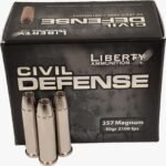 Liberty Civil Defense Ammunition 357 Magnum 50 Grain Fragmenting Hollow Point Lead-Free Box of 20