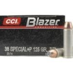 Blazer Ammunition 38 Special +P 125 Grain Jacketed Hollow Point