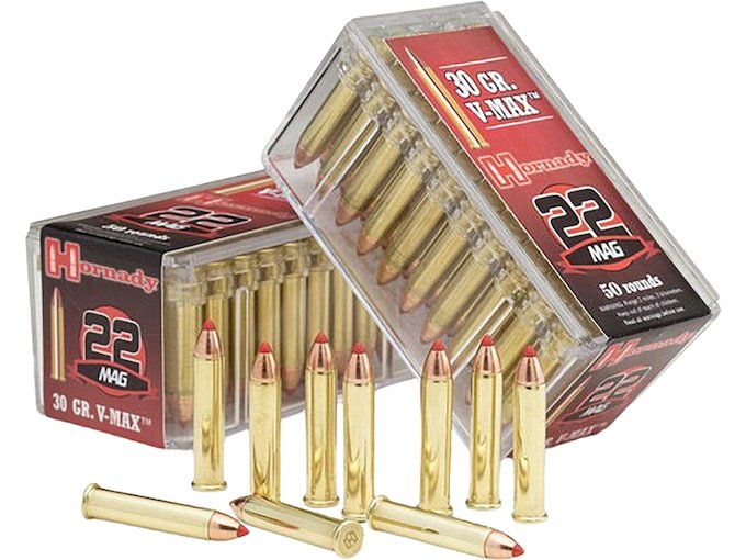 764567.jpg Hornady Varmint Express Ammunition 22 Winchester Magnum Rimfire (WMR) 30 Grain V-MAX - Image 1