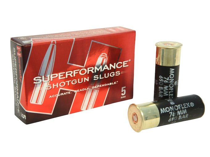 776722.jpg Hornady Superformance Ammunition 12 Gauge 2-3/4" 300 Grain MonoFlex Polymer Tip Sabot Slug Lead Free Box of 5 - Image 1