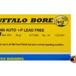 Buffalo Bore Ammunition 380 ACP +P 80 Grain Barnes TAC-XP Hollow Point Lead-Free Box of 20
