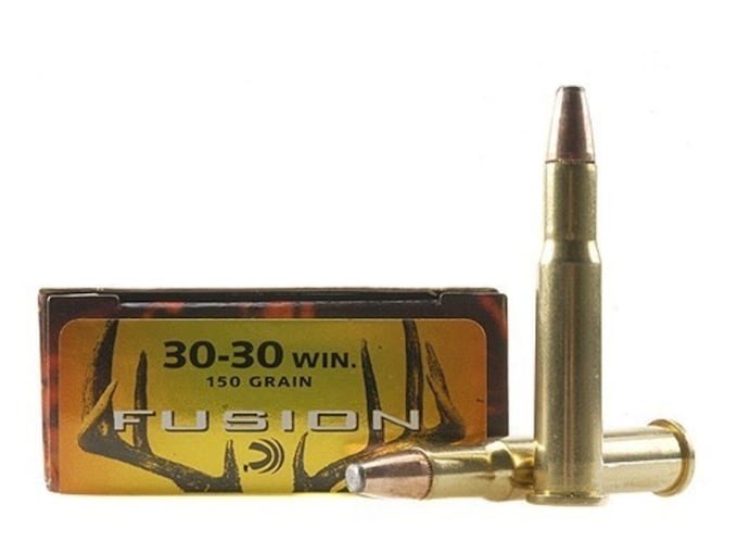 782697.jpg Federal Fusion Ammunition 30-30 Winchester 150 Grain Bonded Flat Nose Box of 20 - Image 1
