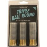 Reaper Defense Triple Ball Round Ammunition 12 Gauge 2-3/4" 72 Caliber Rubber Balls 3 Pellets 3PK