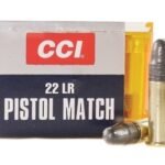 CCI Pistol Match Ammunition 22 Long Rifle 40 Grain Lead Round Nose