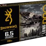 Browning Long Range Pro Match Ammunition 6.5 Creedmoor 130 Grain Sierra MatchKing Hollow Point Boat Tail Box of 20