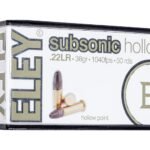Eley Subsonic Hollow Ammunition 22 Long Rifle 38 Grain Lead Hollow Point