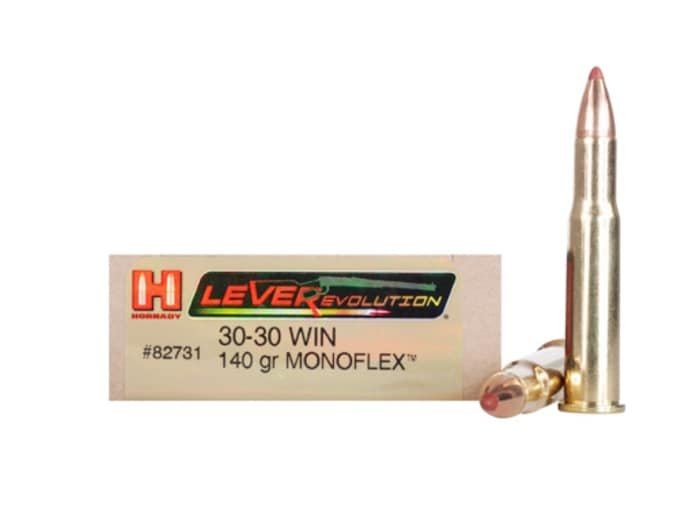 837062.jpg Hornady LEVERevolution Ammunition 30-30 Winchester 140 Grain MonoFlex Polymer Tip Lead Free Box of 20 - Image 1