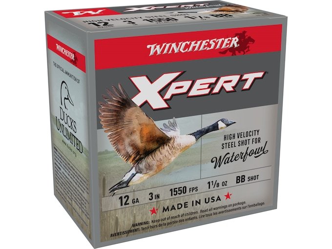 847195.jpg Winchester Xpert High Velocity Ammunition 12 Gauge 3" 1-1/8 oz BB Non-Toxic Steel Shot - Image 1