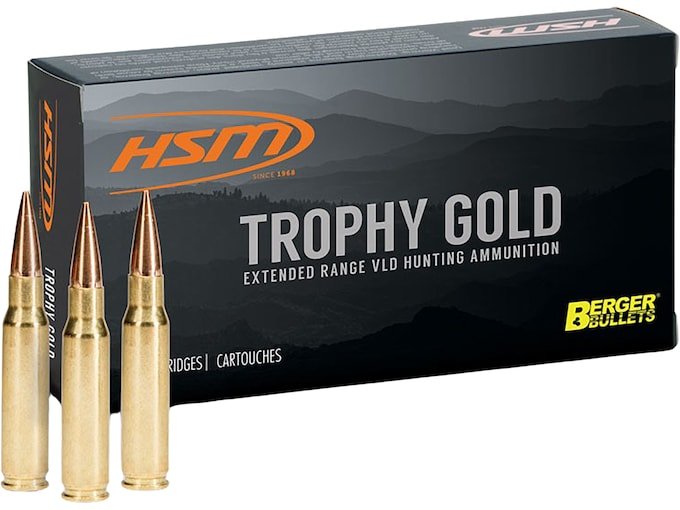 849490.jpg HSM Trophy Gold Ammunition 30-06 Springfield 185 Grain Berger Hunting VLD Hollow Point Boat Tail Box of 20 - Image 1