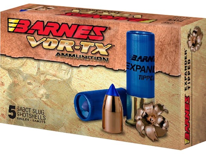 855003.jpg Barnes VOR-TX Ammunition 20 Gauge 250 Grain Expander Polymer Tipped Copper Sabot Slug Lead-Free Box of 5 - Image 1