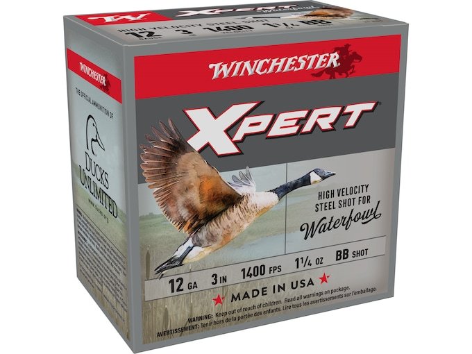 865004.jpg Winchester Xpert High Velocity Ammunition 12 Gauge 3" 1-1/4 oz BB Non-Toxic Plated Steel Shot - Image 1