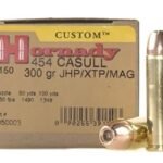 Hornady Custom Ammunition 454 Casull 300 Grain XTP Jacketed Hollow Point Box of 20