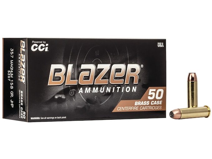 895418.jpg Blazer Brass Ammunition 357 Magnum 158 Grain Jacketed Hollow Point - Image 1