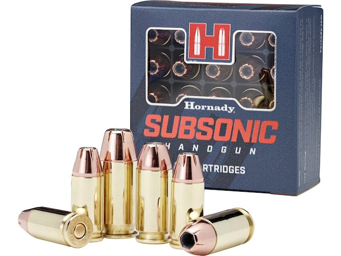 905864.jpg Hornady Subsonic Ammunition 40 S&W 180 Grain XTP Jacketed Hollow Point Box of 20 - Image 1