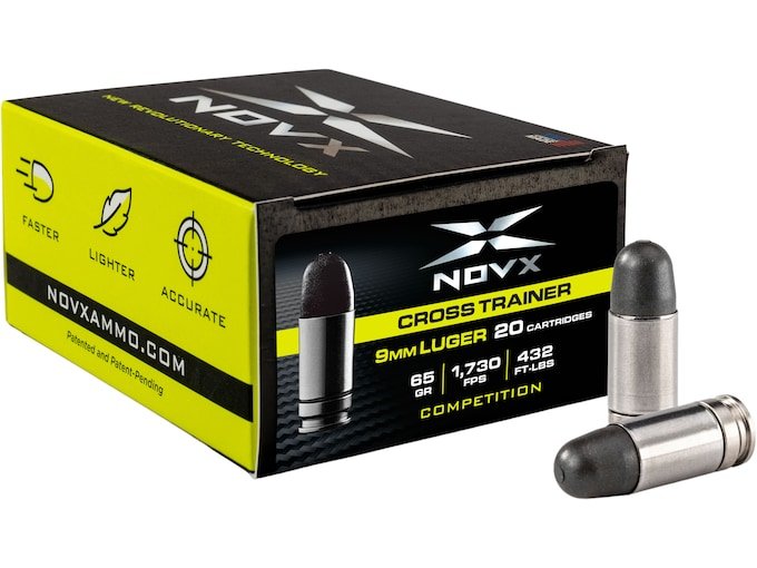 906574.jpg NovX Cross Trainer/Competition Ammunition 9mm Luger 65 Grain RNP Lead-Free - Image 1