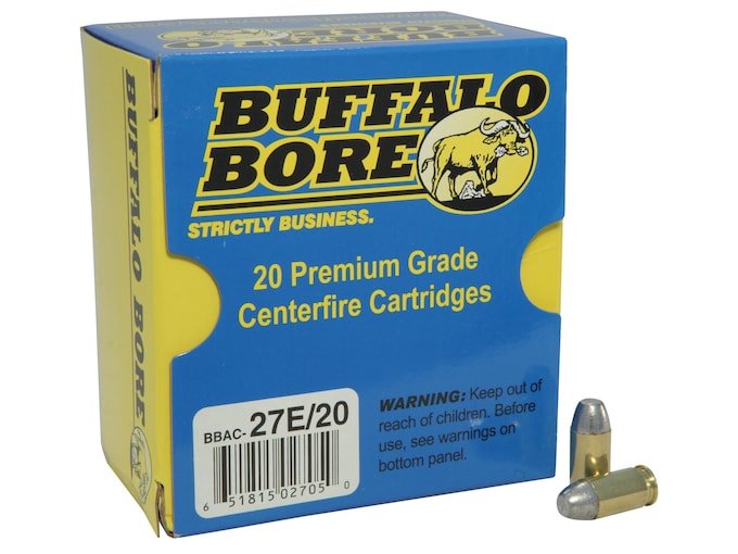 914780.jpg Buffalo Bore Ammunition 380 ACP 100 Grain Hard Cast Lead Flat Nose Box of 20 - Image 1
