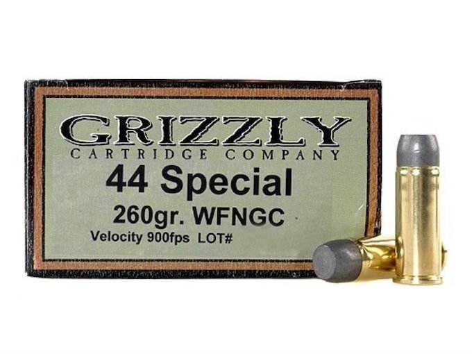 915418.jpg Grizzly Ammunition 44 Special 260 Grain Cast Performance Lead Wide Flat Nose Gas Check Box of 20 - Image 1