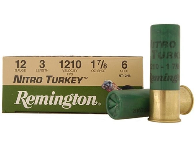 933498.jpg Remington Nitro Turkey Ammunition 12 Gauge 3" 1-7/8 oz of #6 Buffered Shot Box of 10 - Image 1
