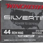 Winchester Silvertip Defense Ammunition 44 Remington Magnum 210 Grain Jacketed Hollow Point Box of 20