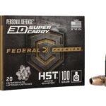 Federal Premium Personal Defense Ammunition 30 Super Carry 100 Grain HST Jacketed Hollow Point Box of 20