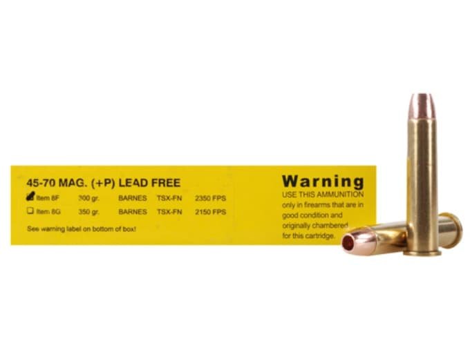 937349.jpg Buffalo Bore Ammunition 45-70 Government 300 Grain Barnes TSX Hollow Point Lead-Free Box of 20 - Image 1