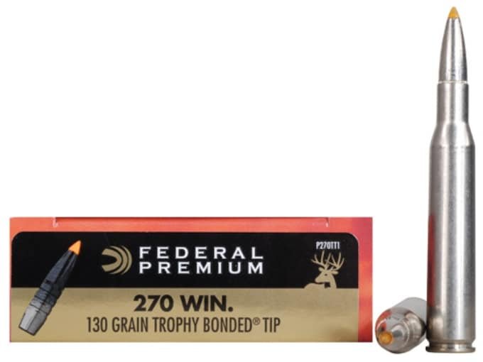 956107.jpg Federal Premium Ammunition 270 Winchester 130 Grain Trophy Bonded Tip Box of 20 - Image 1
