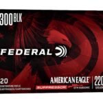 Federal American Eagle Suppressor Ammunition 300 AAC Blackout Subsonic 220 Grain Open Tip Match