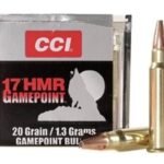 CCI GamePoint Ammunition 17 Hornady Magnum Rimfire (HMR) 20 Grain Jacketed Spire Point