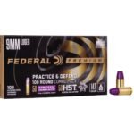 Federal Practice & Defend HST/Syntech Combo Ammunition 9mm Luger 147 Grain Jacketed Hollow Point & Total Synthetic Jacket Box of 100