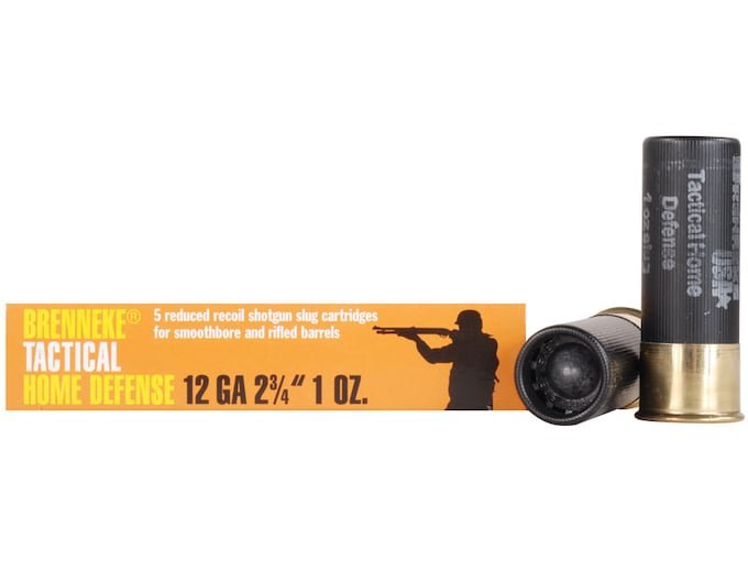 993382.jpg Brenneke USA Tactical Home Defense Ammunition 12 Gauge 2-3/4" Reduced Recoil 1 oz Lead Slug Box of 5 - Image 1