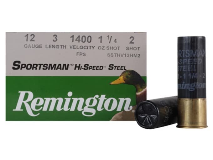 997307.jpg Remington Sportsman Hi-Speed Ammunition 12 Gauge 3" 1-1/4 oz #2 Non-Toxic Steel Shot - Image 1