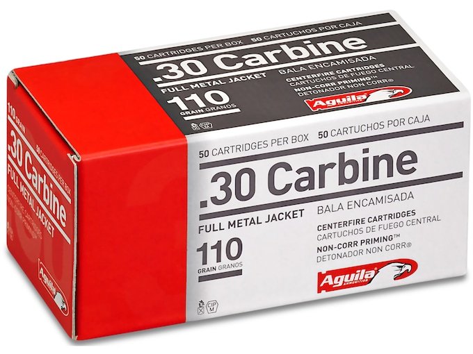 Aguila 30 Carbine Ammo 110 Grain Full Metal Jacket Aguila 30 Carbine Ammo 110 Grain Full Metal Jacket - Image 1