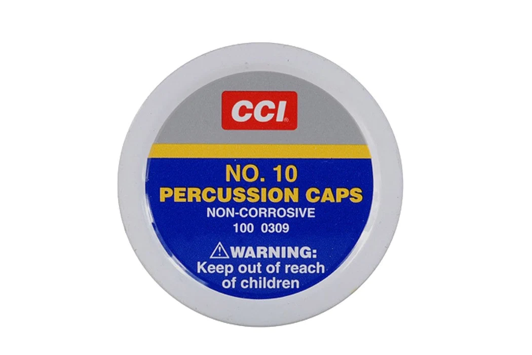 CCI-Percussion-Caps-10-Box-of-1000-10-Cans-of-100.webp CCI Percussion Caps #10 Box of 1000 For Sale - Image 1