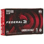 Federal American Eagle Ammunition 223 Remington 75 Grain Total Metal Jacket
