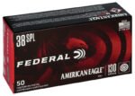 Federal American Eagle IRT Ammunition 380 ACP 70 Grain Flat Nose Lead-Free