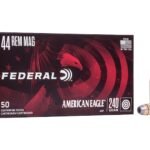 Federal American Eagle Ammunition 44 Remington Magnum 240 Grain Jacketed Hollow Point Box of 20