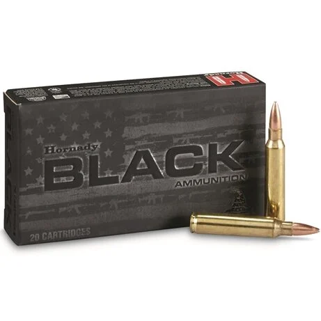 HOR80267-e1589922212720.webp Hornady BLACK Ammunition 223 Remington 75 Grain Hollow Point Boat Tail Match Box of 20 - Image 1