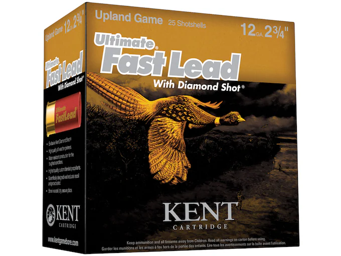 Kent Cartridge Ultimate Fast Lead Diamond Shot Upland Ammunition 12 Gauge 2 3 4 1 1 4 oz 5 Shot Kent Cartridge Ultimate Fast Lead Diamond Shot Upland Ammunition 12 Gauge 2-3/4" 1-1/4 oz #6 Shot - Image 1