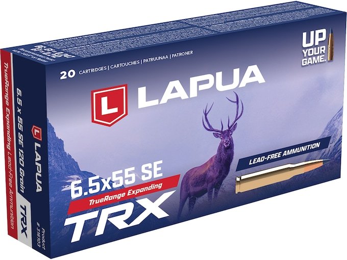 Lapua TRX 6.5x55mm Swedish Mauser Ammo 120 Grain Polymer Tip Lead Free Lapua TRX 6.5x55mm Swedish Mauser Ammo 120 Grain Polymer Tip Lead Free