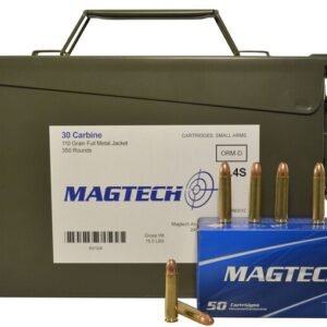 Magtech Sport 30 Carbine Ammo 110 Grain Full Metal Jacket Ammo Can of 350 (7 Boxes of 50) - Disc