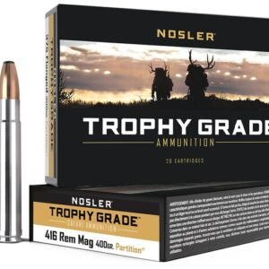 Nosler Safari 416 Remington Magnum Ammo 400 Grain Nosler Partition Jacketed Soft Point