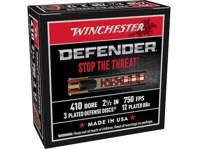 Winchester PDX1 Defender 410 Copper Plated Lead Ammo Winchester PDX1 Defender 410 Copper Plated Lead Ammo - Image 1