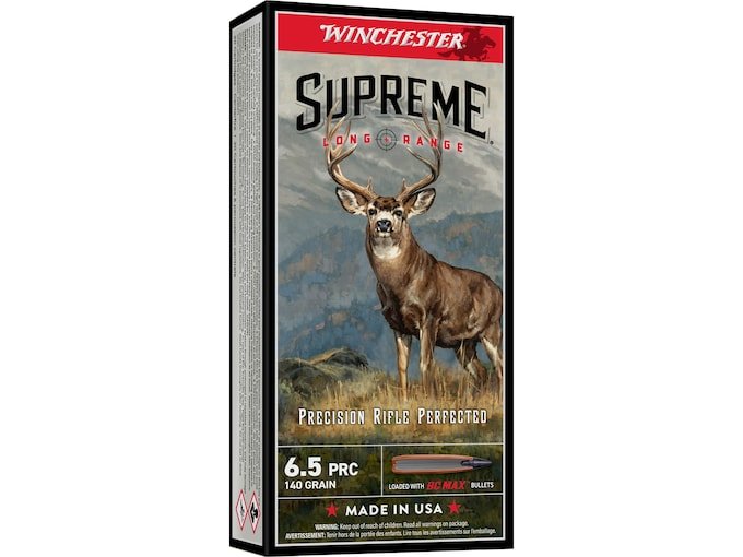 Winchester Supreme Long Range 6.5 PRC Ammo 140 Grain Winchester BC Max Polymer Tip Winchester Supreme Long Range 6.5 PRC Ammo 140 Grain Winchester BC Max Polymer Tip - Image 1