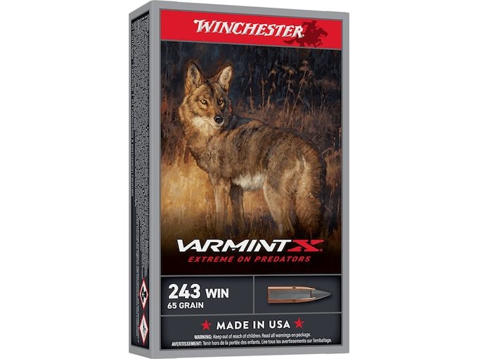 Winchester Varmint 243 Winchester Ammo 65 Grain Winchester Extreme Point Polymer Tip Winchester Varmint 243 Winchester Ammo 65 Grain Winchester Extreme Point Polymer Tip - Image 1