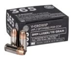 Sig Sauer 365 Elite Performance Ammunition 9mm Luger 115 Grain V-Crown Jacketed Hollow Point Box of 20