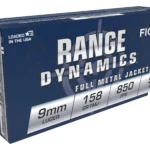 Fiocchi Range Dynamics Ammunition 9mm Luger Subsonic 158 Grain Full Metal Jacket Box of 50